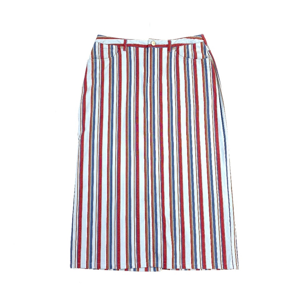 VIntage Evan Picone Stripe Denim Pencil Skirt